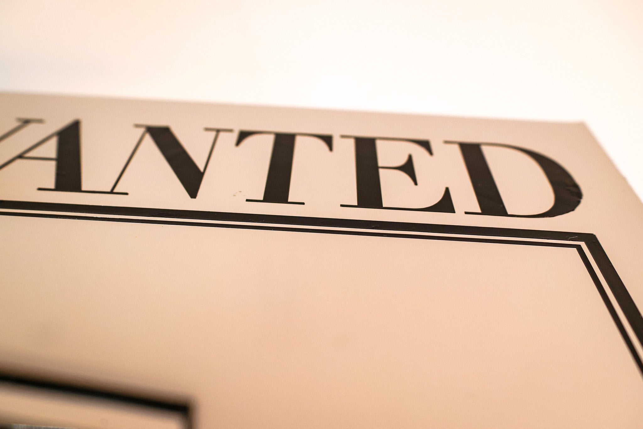 Wanted Mirror Painting