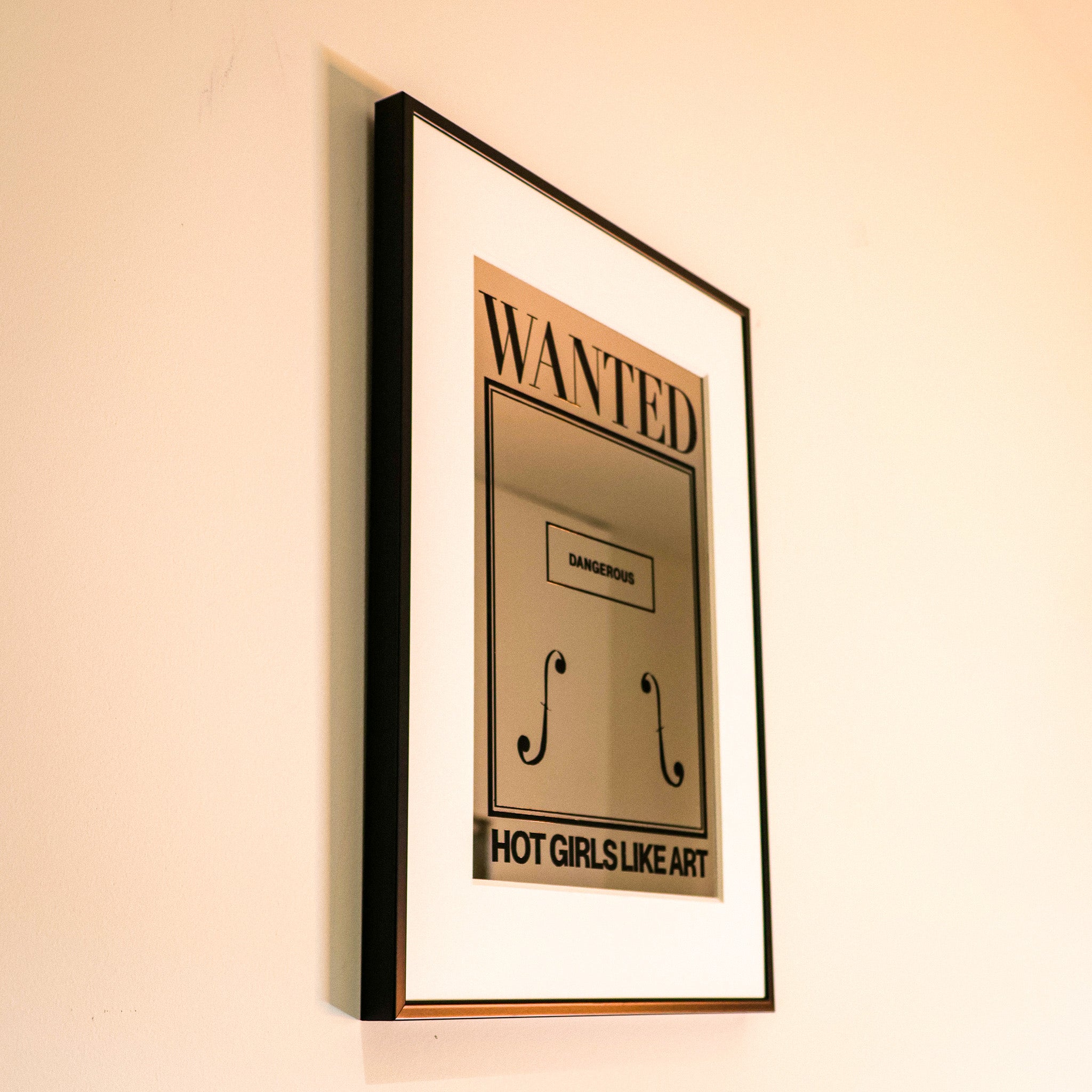 Wanted Mirror Painting