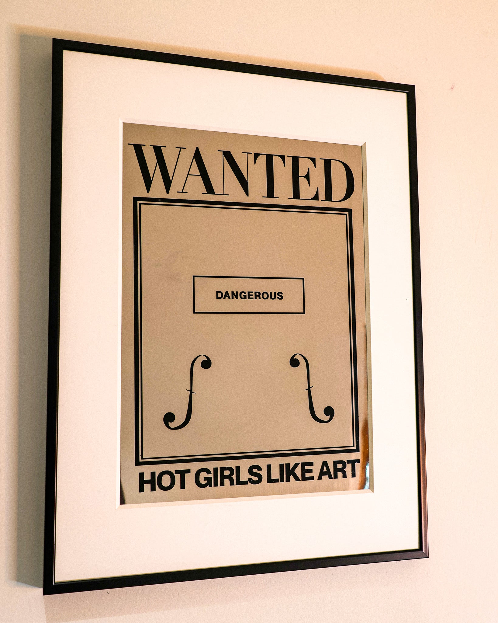 Wanted Mirror Painting