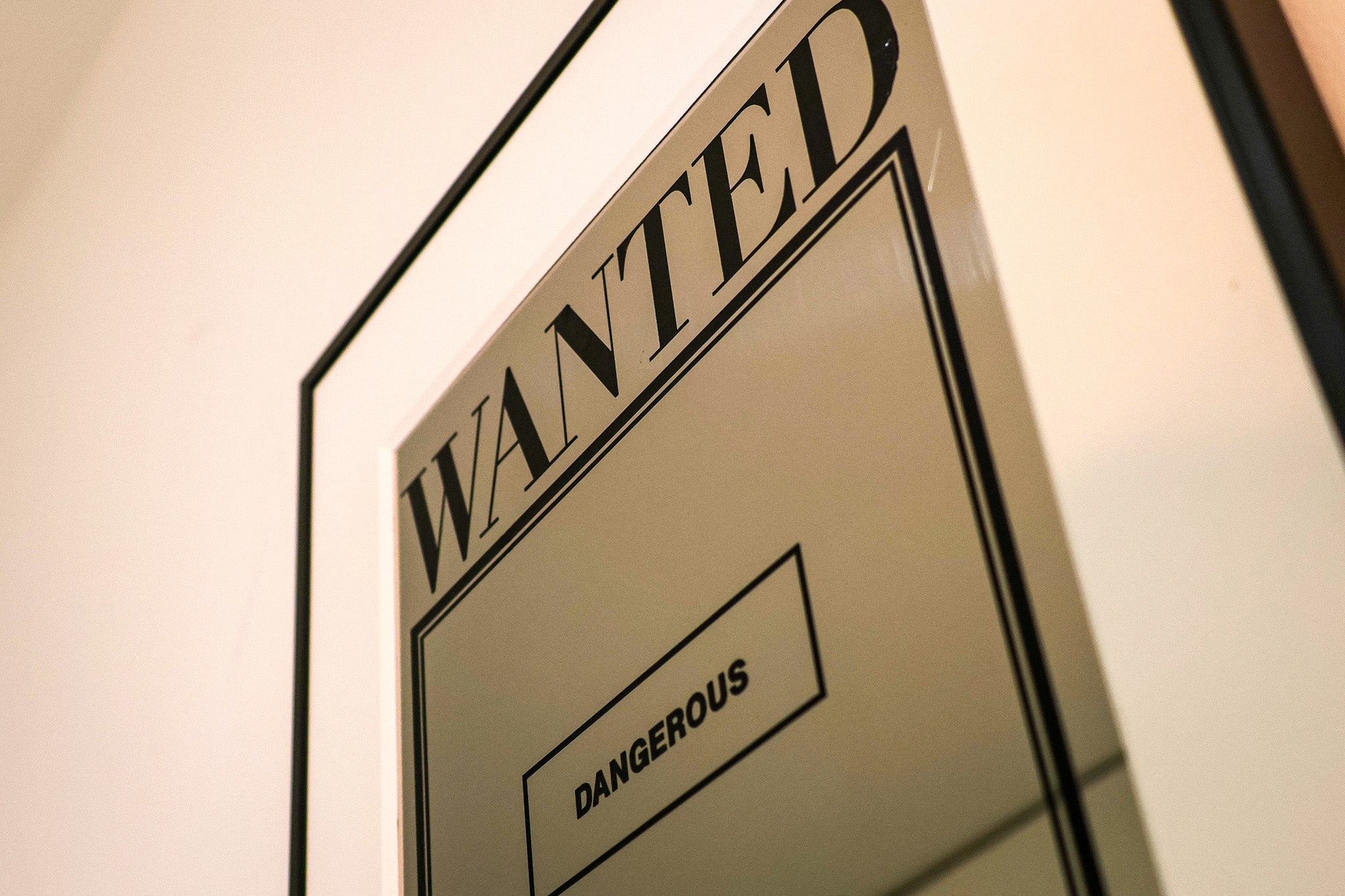 Wanted Mirror Painting